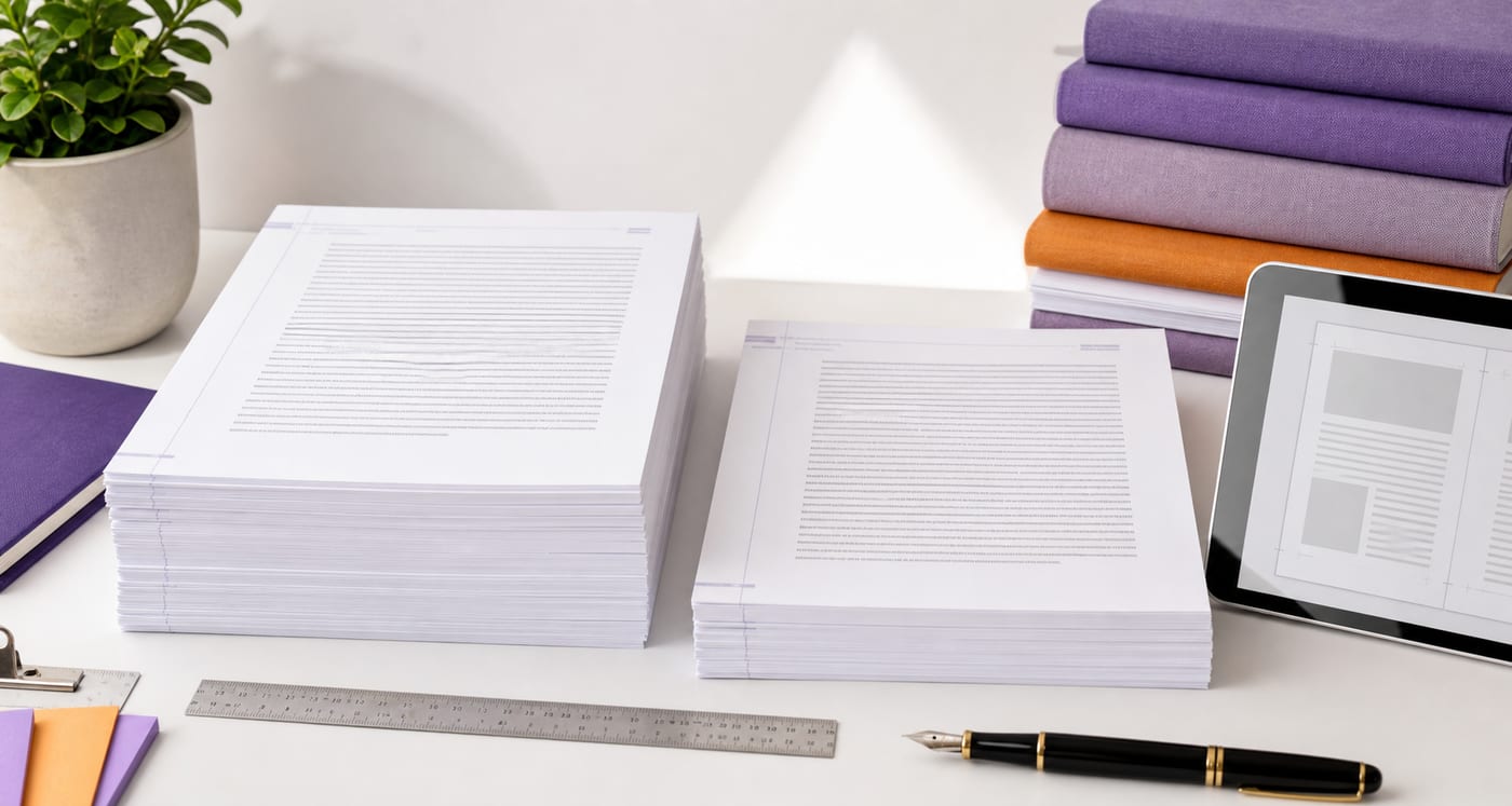Notebook, laptop, and study books arranged for formatting an academic paper