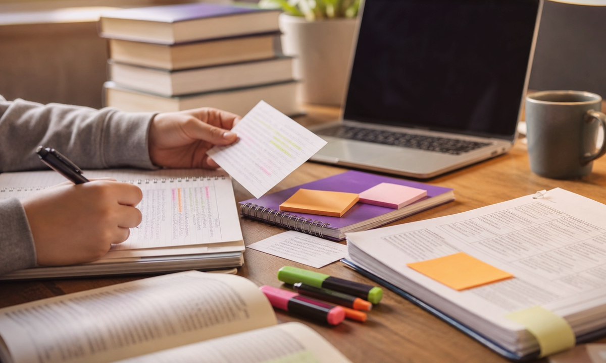 Modern study desk illustration for here's a (perfect) guide on how to write a personal essay
