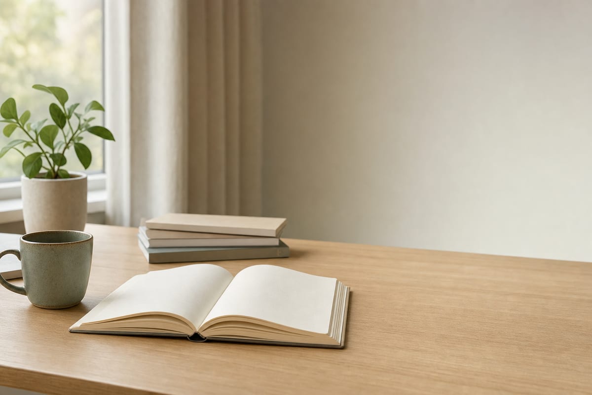 About BestEssays — tidy desk with an open notebook, a mug of tea and a small plant by the window