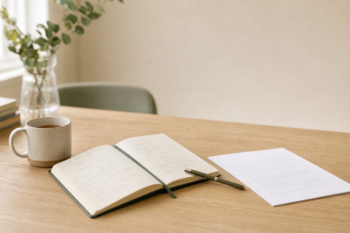 Our Services — open notebook with handwritten notes